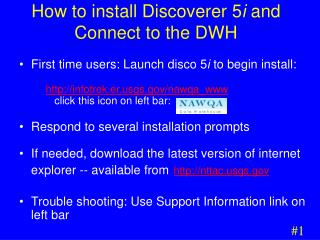 How to install Discoverer 5 i and Connect to the DWH