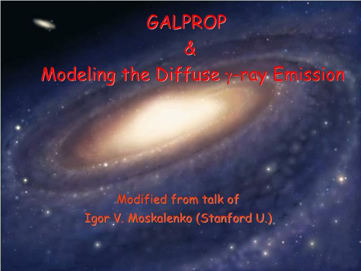 galprop modeling the diffuse g ray emission