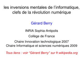 les inversions mentales de l informatique clefs de la r volution num rique