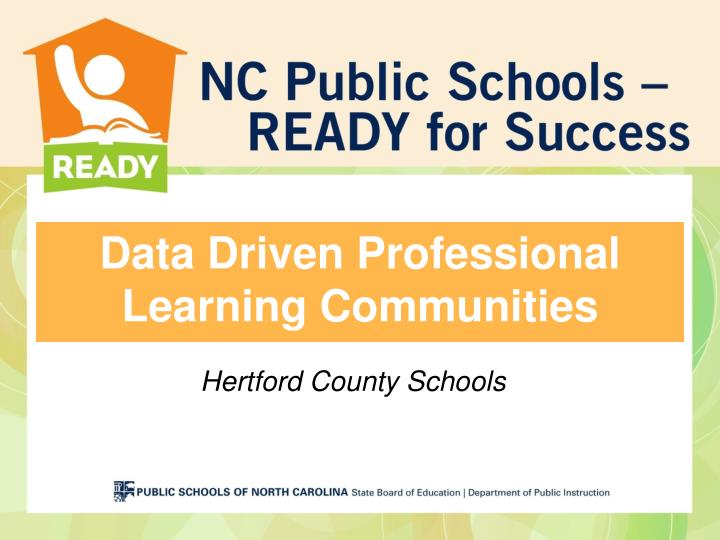 data driven professional learning communities