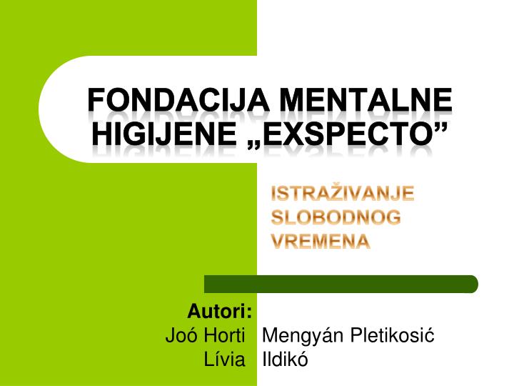 fondacija mentalne higijene exspecto