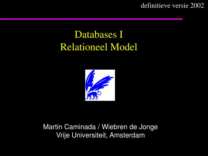 databases i relationeel model