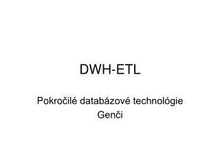 DWH-ETL