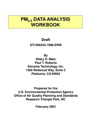 Draft STI-900242-1988-DWB By Hilary H. Main Paul T. Roberts Sonoma Technology, Inc.