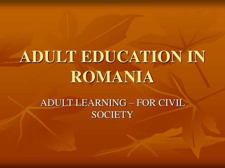adult education in romania