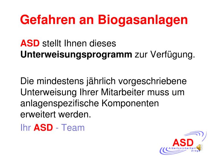 gefahren an biogasanlagen