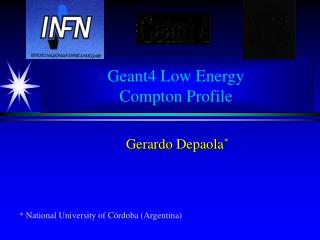 Geant4 Low Energy Compton Profile
