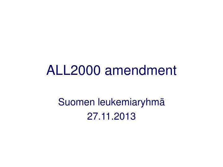 all2000 amendment