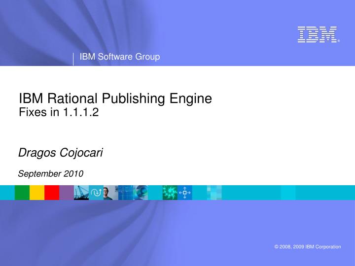 ibm rational publishing engine fixes in 1 1 1 2