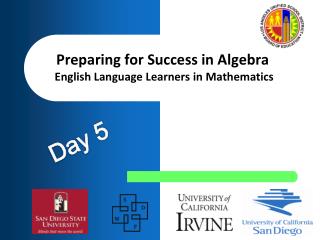 Preparing for Success in Algebra English Language Learners in Mathematics