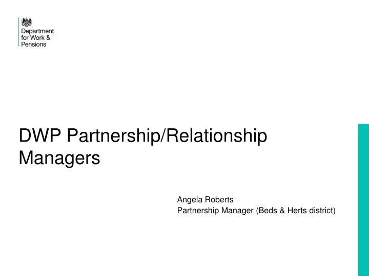 dwp partnership relationship managers