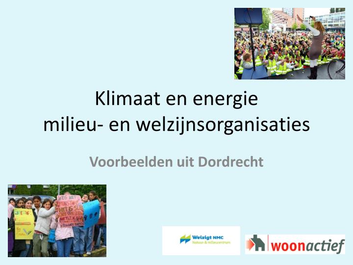 klimaat en energie milieu en welzijnsorganisaties