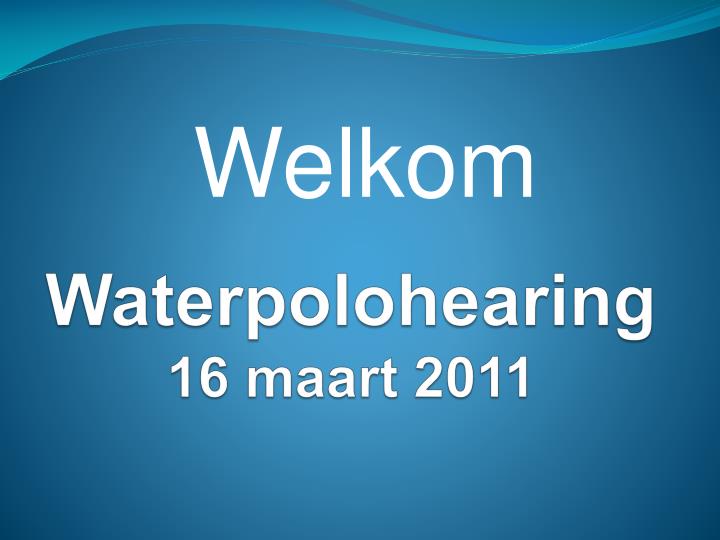 waterpolohearing 16 maart 2011