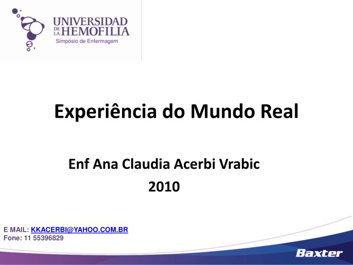 experi ncia do mundo real