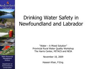 Drinking Water Safety in Newfoundland and Labrador