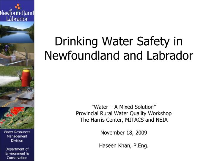 drinking water safety in newfoundland and labrador