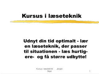 kursus i l seteknik