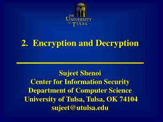2. Encryption and Decryption