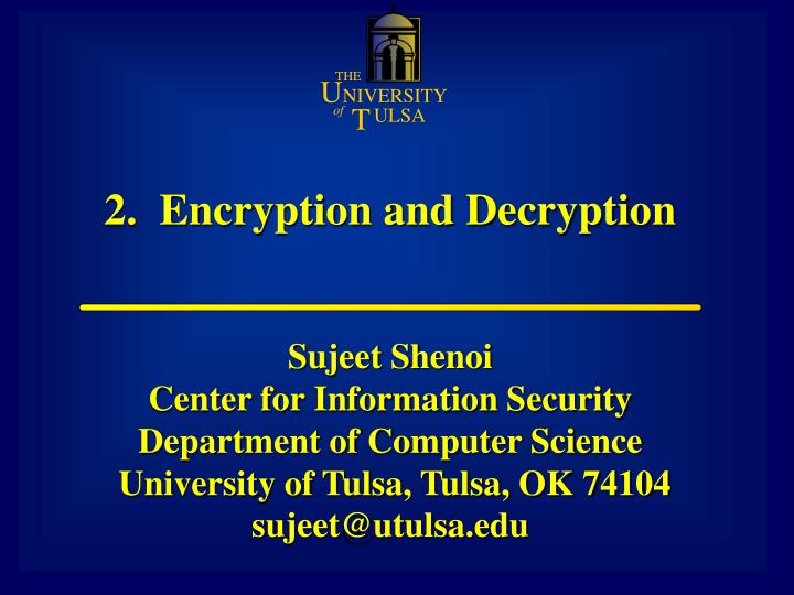 2 encryption and decryption