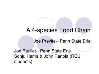 A 4-species Food Chain