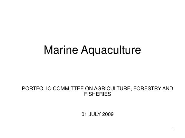 marine aquaculture