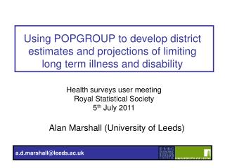 Alan Marshall (University of Leeds)