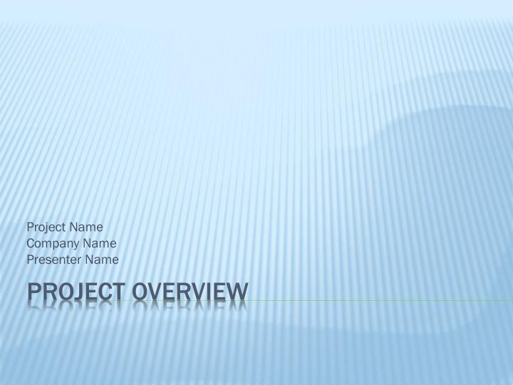 project name company name presenter name