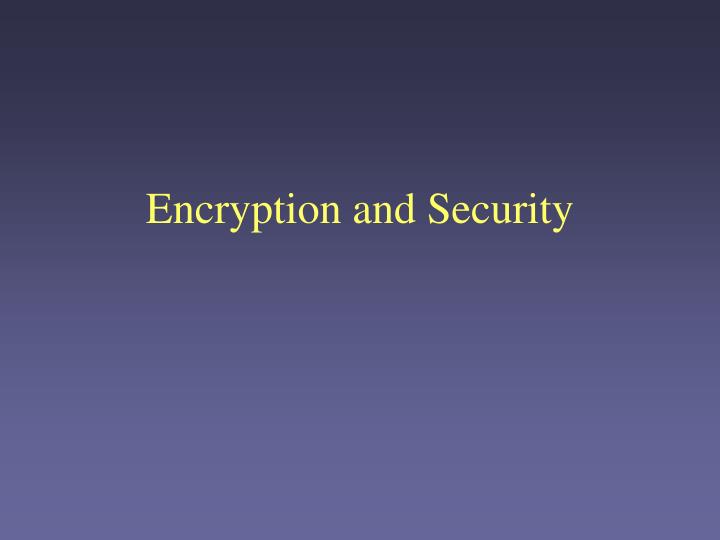 encryption and security