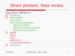 Direct photons. Data review. - slide 1