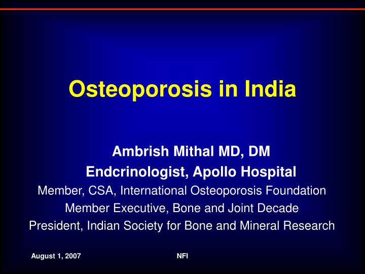 osteoporosis in india