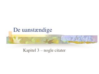 de uanst ndige