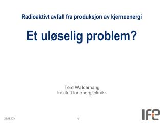 et ul selig problem