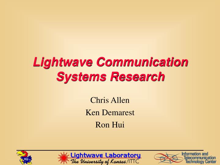 lightwave communication systems research