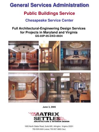 General Services Administration Public Buildings Service Chesapeake Service Center