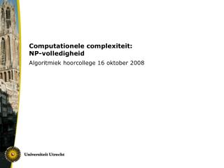 computationele complexiteit np volledigheid