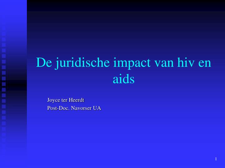 de juridische impact van hiv en aids