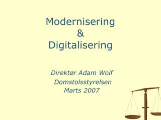 modernisering digitalisering