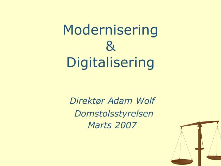 modernisering digitalisering