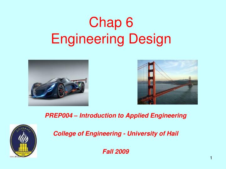 chap 6 engineering design