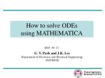 How to solve ODEs using MATHEMATICA - slide 1