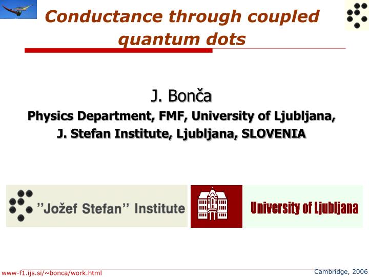 conductance through coupled quantum dots