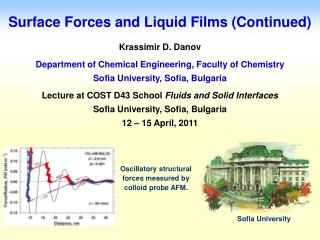 Surface Forces and Liquid Films (Continued)