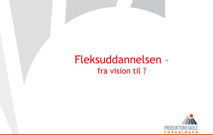 fleksuddannelsen fra vision til