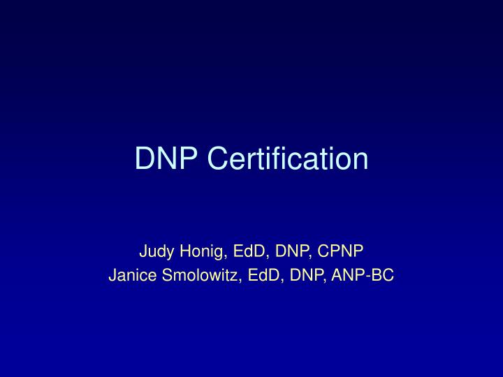 dnp certification