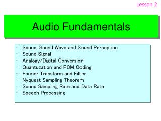 Audio Fundamentals