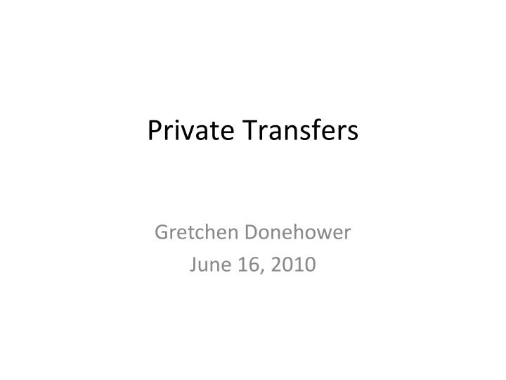 private transfers