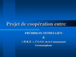 projet de coop ration entre