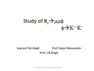 Study of B s ? mmf f?K + K -