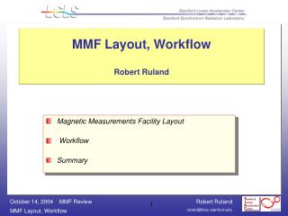 MMF Layout, Workflow Robert Ruland