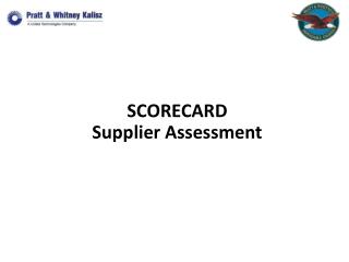SCORECARD Supplier Assessment